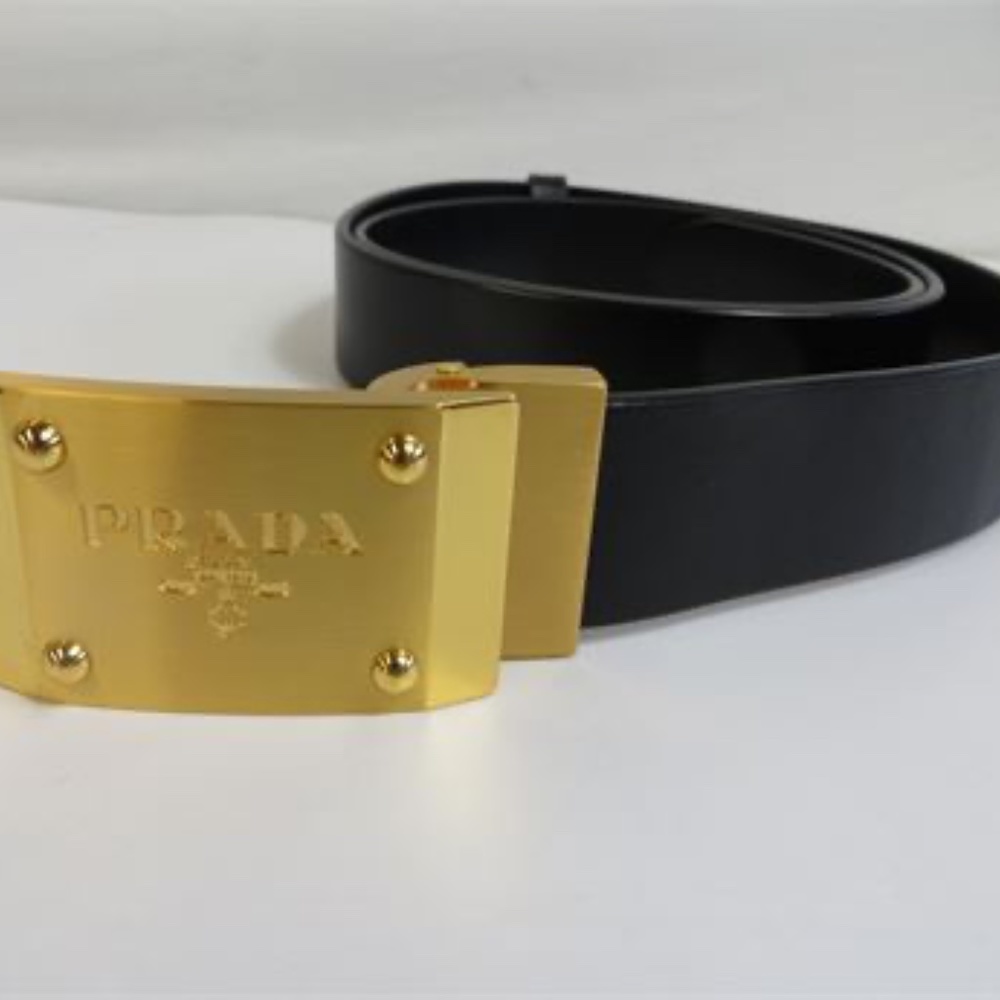 Prada Logo Buckle & Belt, Size: 48 /120 (Men) - Picture 3 of 10